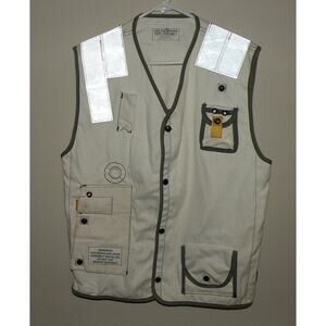 Vintage 1995 U.S. Navy Life Preserver Vest Type Mark 1 MK 1 Small White Snaps